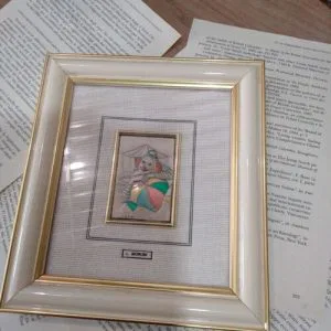 Mida Quadro Lastra Argento 925 Clown Pagliaccio Pallone Bassorilievo L.MORONI