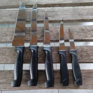 Set 5 Coltelli Cucina Tavola Kit Stainless Leggi Tutto