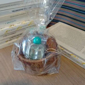 G) Cestino Vasetto legno fiori secchi Profumo regalo artigianale