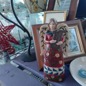 N45) Angelo Con Cetra Originale L'Oca Nera Christmas Piccolo Originale