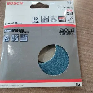 Bosch 2608607394 5PZ FOGLI ABRASIVO VELCRO SMERIGLIO GRAIN 60 DIA.100MM SDS PRO