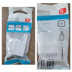 evology ADATTATORE RJ45 MASCHIO / FEMMINA M/F DA DIRITTO A INCROCIATO NUOVO