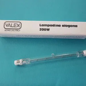 LAMPADA ALOGENA LINEARE TUGSTENO 200W VALEX 230V 50HZ ORIZZONTALE FARETTO