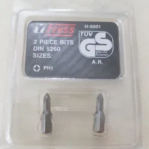 set 2 inserti H-9001 DIN 5260 SEZES PH1 TUV GS FRESS A.R.CROCE FERRAMENTA HOBBY