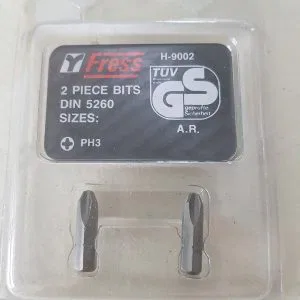 set 2 inserti H-9002 DIN 5260 SIZES PH3 TUV GS FRESS A.R.CROCE FERRAMENTA HOBBY