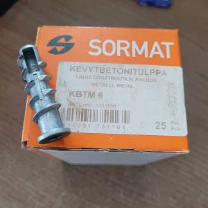 SORMAT TASSELLO METALLO PER CALCESTRUZZO KBTM 6 M6 25 PZ FISSAGGIO