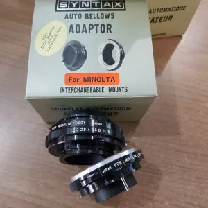 SYNTAX AUTO BELLOWS ADAPTOR FOR MINOLTA  INTERCHANGEABLE MOUNTS NUOVO