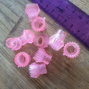 Ricambi plastica ghiere luci pisellino ROSA E1 Natale presepe 10 pz giocoplast