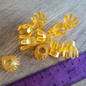 Ricambi plastica ghiere luci pisellino GIALLO E Natale presepe 10pz giocoplast