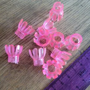 Ricambi plastica ghiere luci pisellino ROSA E Natale presepe 10pz giocoplast