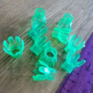 Ricambi plastica ghiere luci pisellino VERDE E Natale presepe 10pz giocoplast