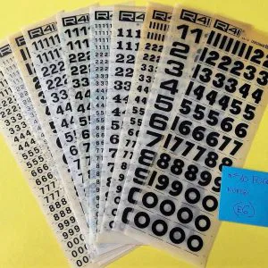 codE6) Lotto R41 trasferibili 10 fogli 25X8,5 introvabili raro NUMERI stock