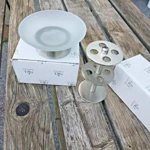 PORTA SAPONE PORTA SPAZZOLINO ACCIAIO VETRO SATINATO INOX SET KIT ACCESSORI