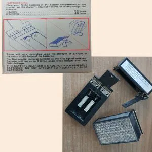 1 carica batterie AA energia SOLARE charger battery ecologica caricatore pile