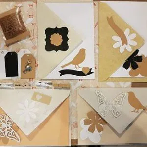 HOPE INFINITY set 4 BUSTE e Cartoncini hand made tags mollette CARTA NATURA 01