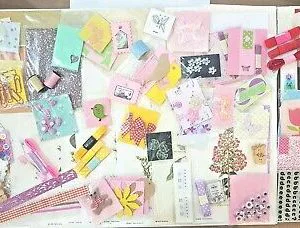 B2- STOCK LOTTO SCRAPBOOKING 100 PZ  card making crafting scrapbook journal lot