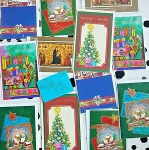 D13 stock lotto biglietti auguri Natale con busta idea OFFERTA MERRY CHRISTMAS