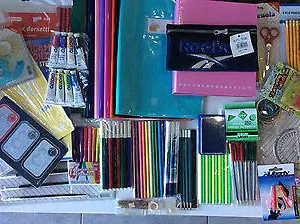 STOCK CARTOLERIA (LOTTO 3) COPERTINE PENNARELLI MATITE PENNE TEMPERE GIOTTO