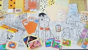 lot job LOTTO SCRAPBOOKING Winnie the Pooh 2 Card Making art journaling scrap