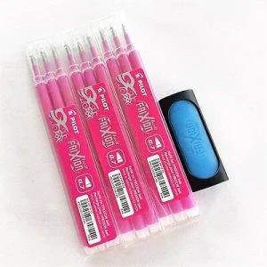 FRIXION STOCK 9 CARTUCCE ROSA PILOT BALL 0,7 GOMMA BLU