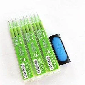 FRIXION STOCK 9 CARTUCCE VERDE CHIARO  PILOT BALL 0,7 GOMMA BLU