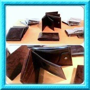 stock portafoglio ecopelle marrone idea rivendita portafogli idea regalo NUOVI