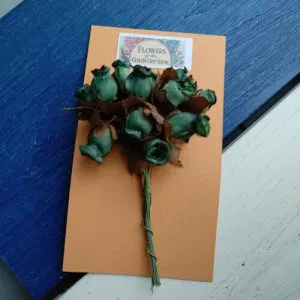 Fiori Rose Blu Verde (E) Decorazione Creativi Country Bomboniere artigianato