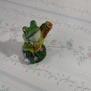 F) Piccola Rana Ranocchio Rospo Portafortuna Collezione Dipinta  Bomboniere