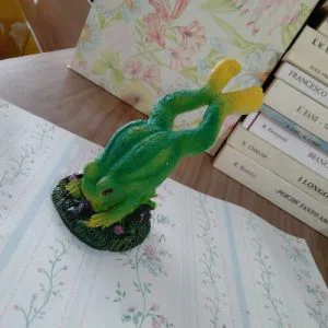 H) Rana Rospo Ranocchio Salto Portafortuna Collezione Dipinta Bomboniere