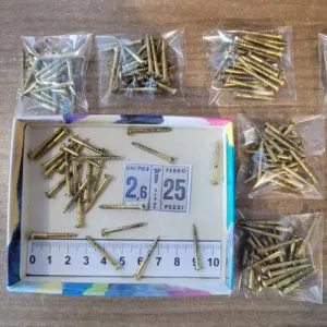 WF1) Viti x Legno Restauro Mobili 2,6x25 uni 703 otton. bombata taglio 25pz.