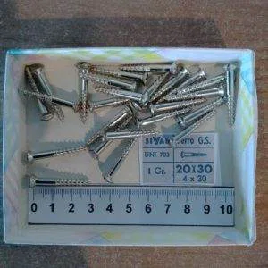 WF6) Viti x Legno Restauro Mobili 20x30  ferro gs uni 703 bombata taglio 25pz.