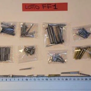 Lotto FF1)  80 (130gr) Viti ferro x Legno Restauro Mobili TAGLIO  bombata piatta