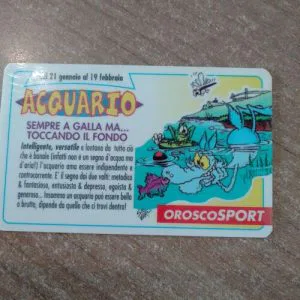 Lupo Alberto Card Tessera Vintage Oroscopo oroscoSport Acquario