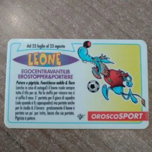 Lupo Alberto Card Tessera Vintage Oroscopo oroscoSport Leone