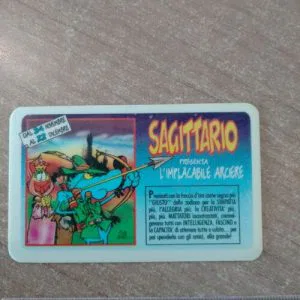 Lupo Alberto Card Tessera Vintage Oroscopo Sagittario