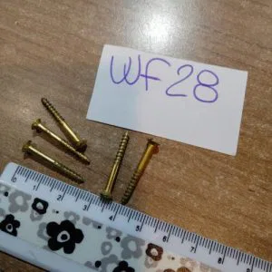 WF28) Viti x Legno Restauro Mobili 2,5cm Diam.2,5mm bomb. taglio 50pz Ottonate