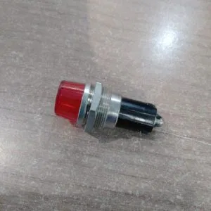 N.1 pz. Segnalatore Indicatore Luminoso Rosso Porta Lampada Spia Rossa Vintage