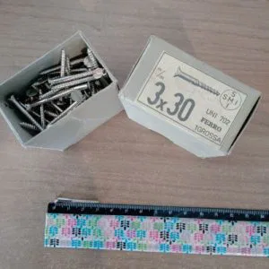 VF26 smi 200gr Viti taglio legno restauro mobili nichelate ferro uni 702 3x30