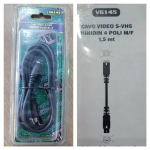 VG145 Cavo Video S-VHS MINIDIN 4 POLI M /F 1,5 MT NUOVO