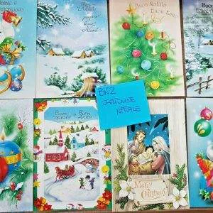 BN2 Lotto CARTOLINE VINTAGE NUOVE NATALE collezione originali Christmas