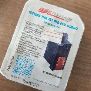 TESTINA Ink Jet per Fax GLOBO NMU 648774 Originale Telecom Italia Nuova VINTAGE