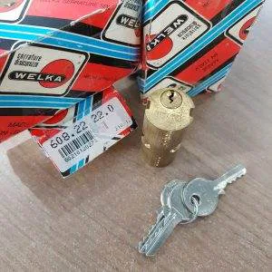 1 CILINDRO WELKA TONDO D.25 MM.54 608.22.22.0 SERRATURA CHIAVI