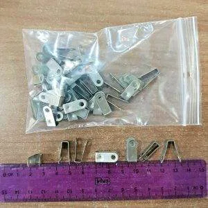 50 PZ LAMELLA  ACCIAIO ARMONICO/FLESSIBILE MODELLISMO DOPPIO FORO CLIP SOTTILE