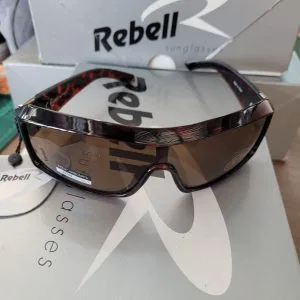 A2 REBELL SUNGLASSES 1 pz OCCHIALI SOLE BROWN MARRONE metalloUV400 CAT.3 100%