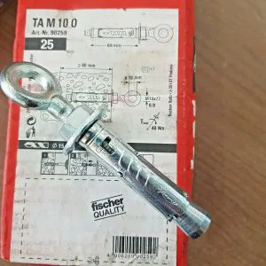 TASSELLO ACCIAIO CON OCCHIOLO TA M10 O 69MM D.15mm dado 17mm occhiolo d.13mm