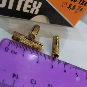 OTTEX 10 pezzi tassello ottone tx4 dia 5,5 tasselli ottone tx/4