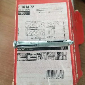 100 Fischer Tassello Metallo Telaio Per F 10 M 72 ART. 88670 100 PEZZI