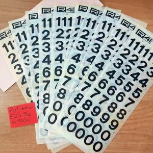 E20 80 mm.20 R41 trasferibili 10 fogli 25X8,5 raro VINTAGE NUMERI INTROVABILE