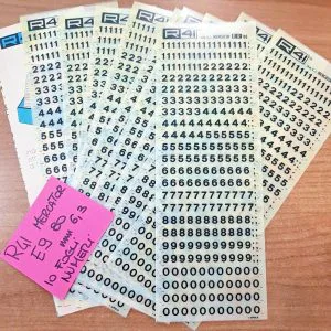 E9 80  MERCATOR MM.6,3  R41 trasferibili 10 fogli 25X8,5 raro VINTAGE NUMERI