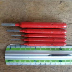 set CACCIASPINE ACCIAIO KIT 5 PEZZI MISURE 1,5  - 2 -2,5 - 4  - 6 NUOVI